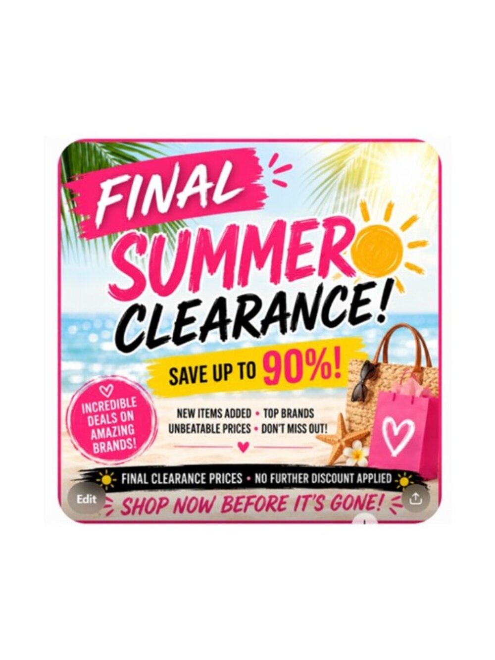 ☀️ SUMMER CLEARANCE 🛍️